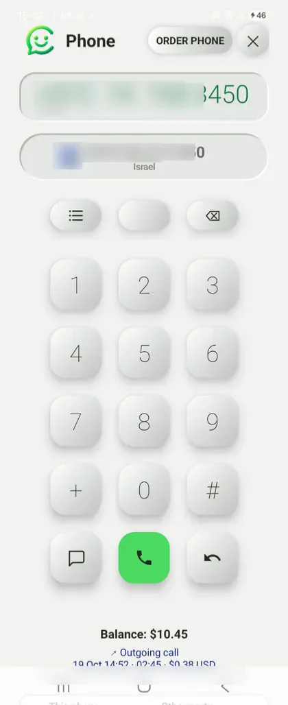 Fig. 6. Tap the green call button