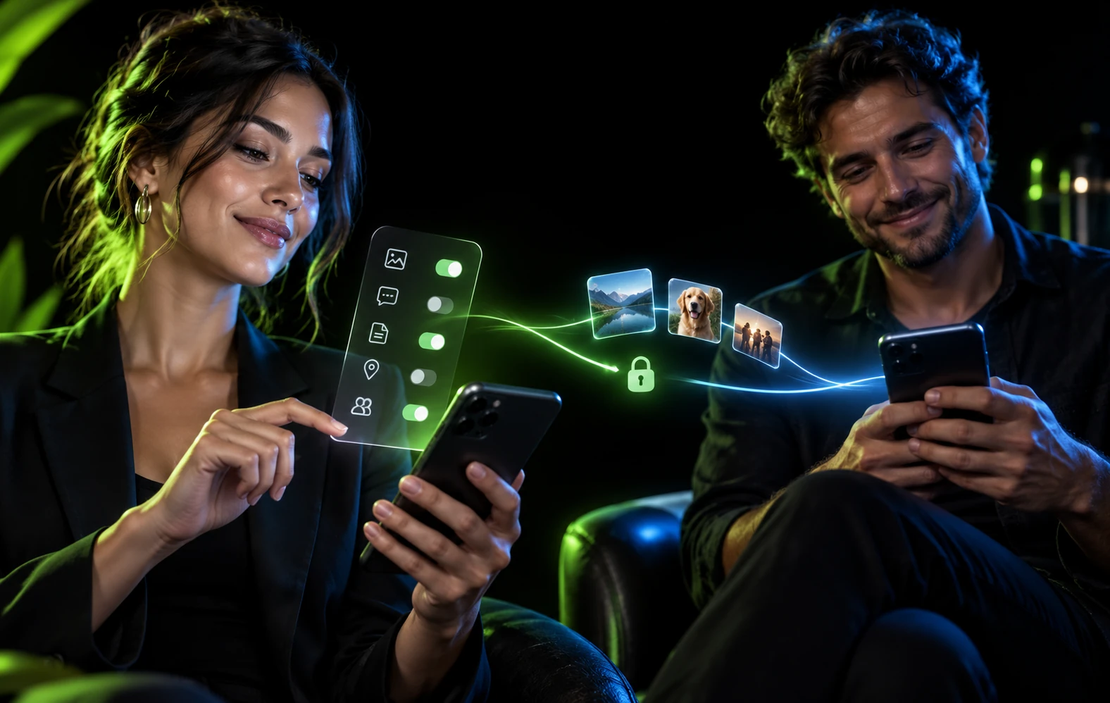 A Connecter user managing access to her data